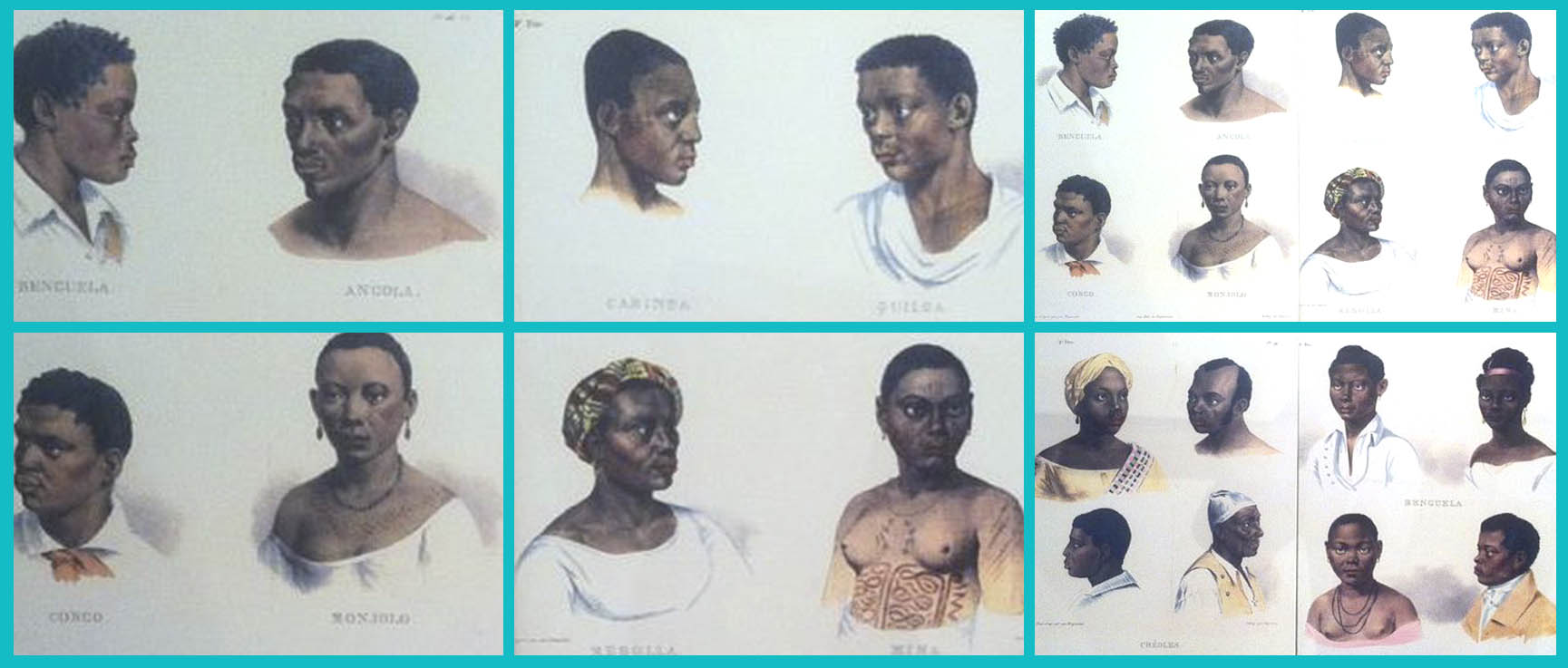 Grupos étnicos linguísticos vindos da África para o Brasil. Quadro exposto no Museu Afro Brasil, São Paulo.
